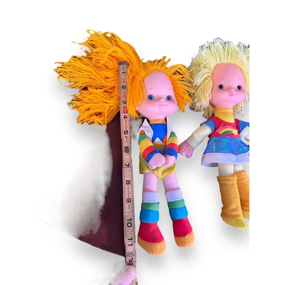 Pair 2 Vintage 1983 Rainbow Brite Canary Yellow Doll Dolls Hallmark 80s Retro